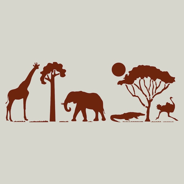 Stencil safari. Stencil Afrika. Dierlijke stencil van Afrika. Stencil van een olifant. (ref 245)
