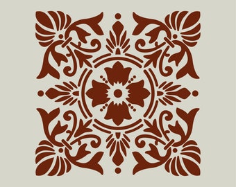 Tile decor stencil. Adhesive vinyl stencil (REF 1112)