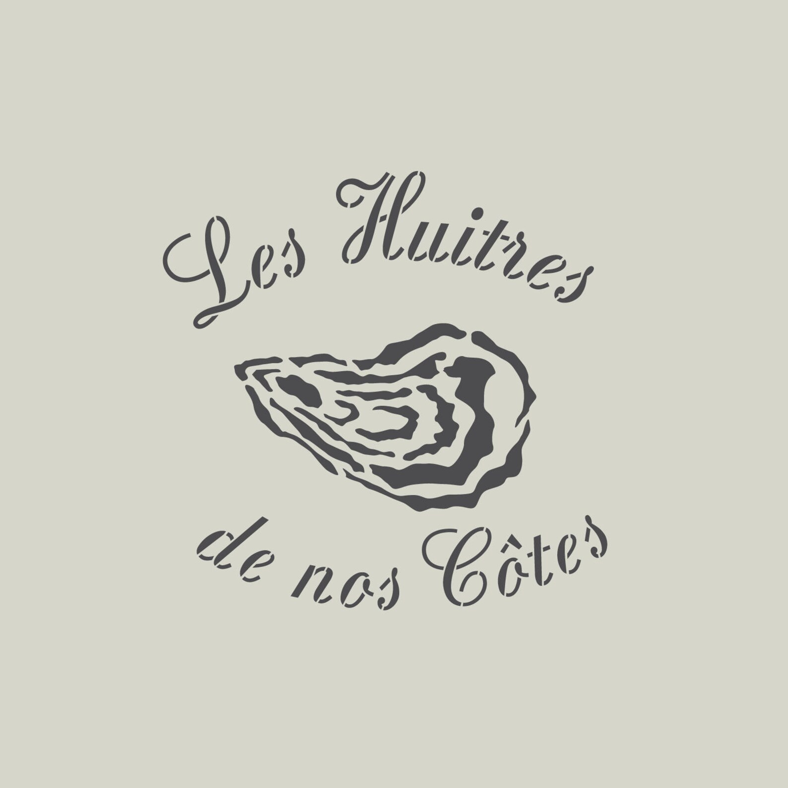 Stencil Oysters ref 803 Etsy