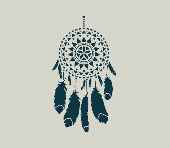 Download Free Stencil Catcher Adhesive Vinyl Stencil Dream Catcher Etsy SVG Cut Files