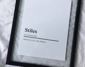 Stiles Character Print