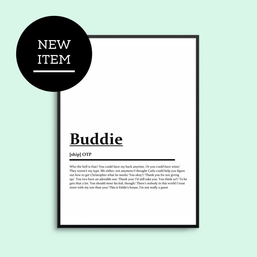 Buddie OTP Print - Buck and Eddie - 911 on Fox - Etsy