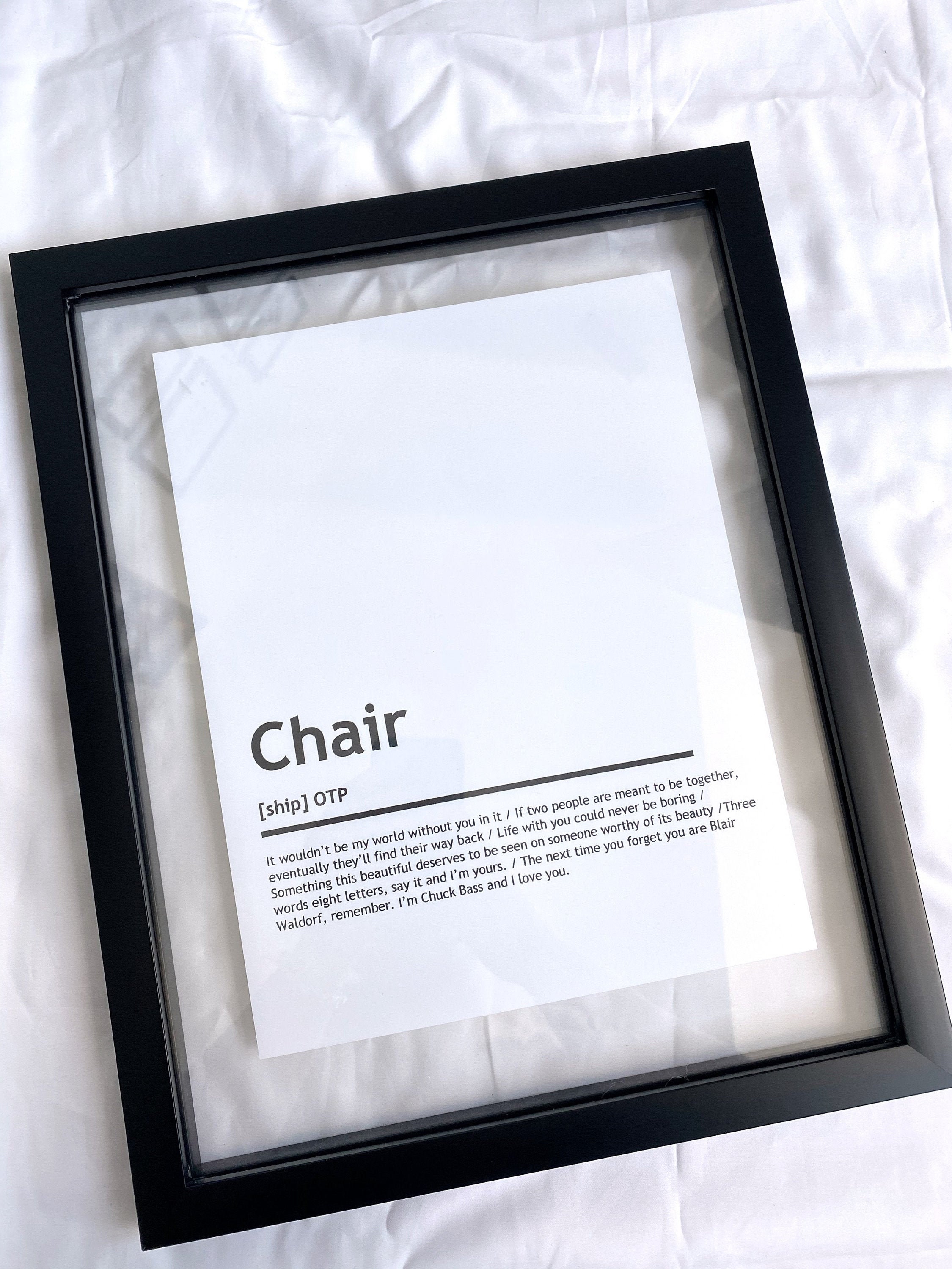 Chuck Blair Otp Print Etsy