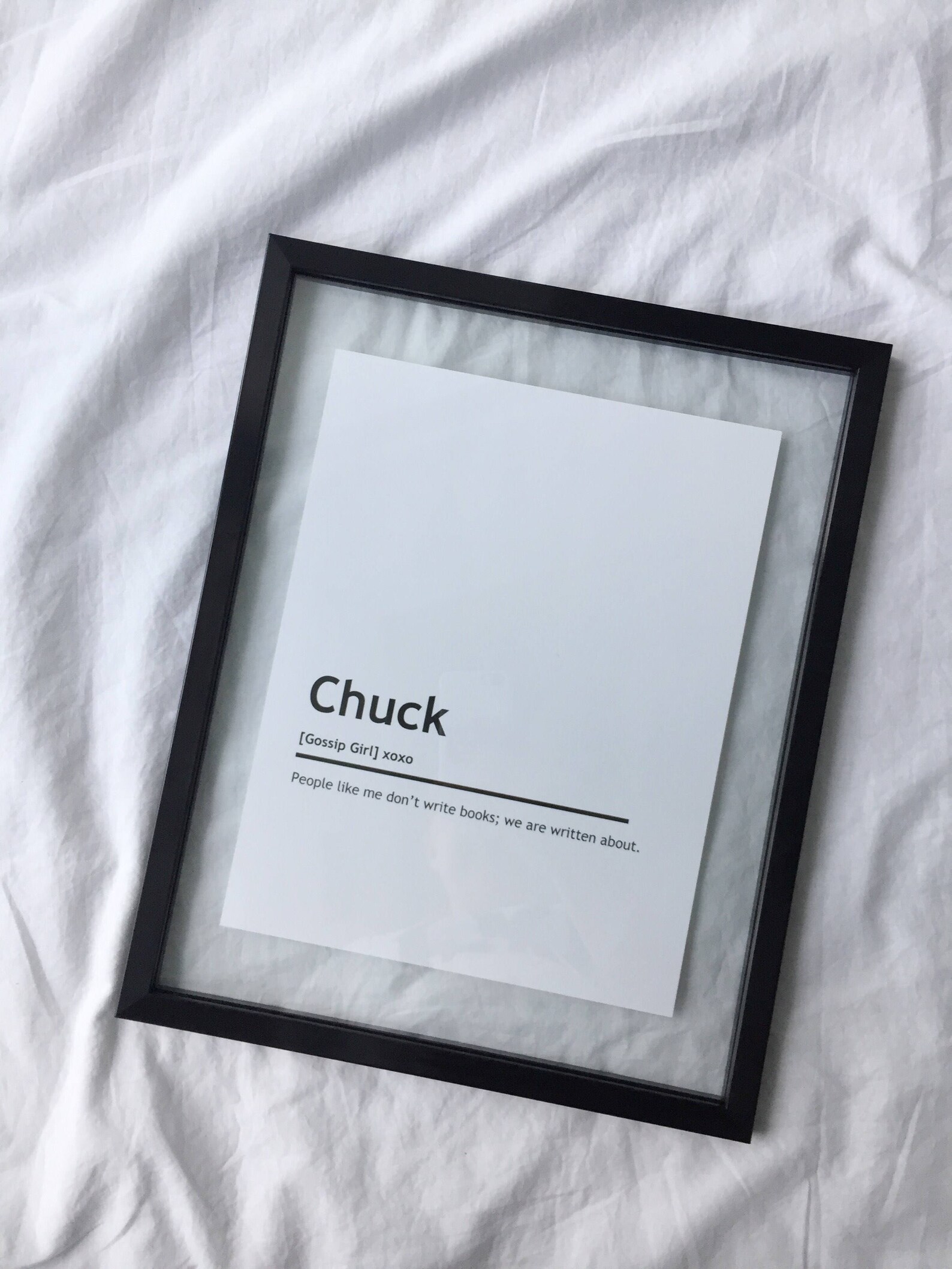 Chuck Bass Character Print - Etsy