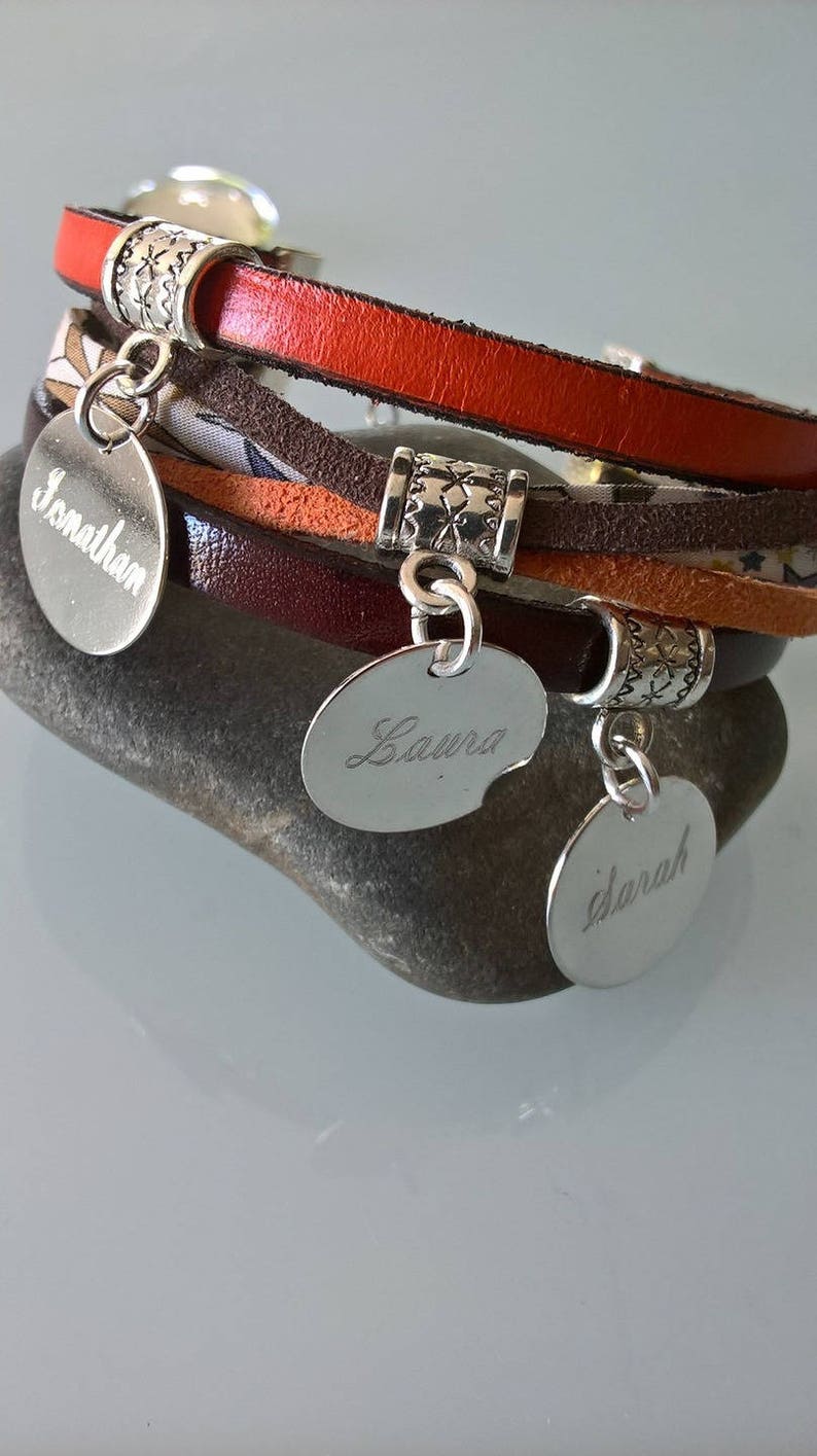 leather mothers bracelet