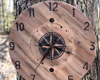 spool clock etsy