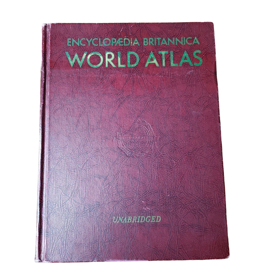 1958 Encyclopedia Britannica World Atlas Unabridged Complete Etsy