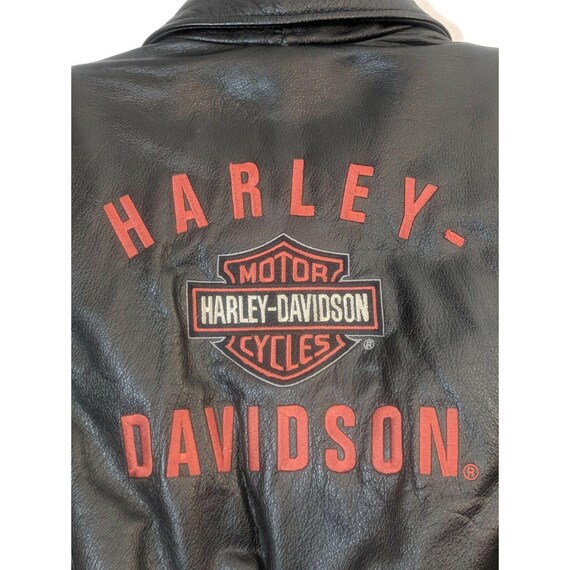 Harley Davidson Womens Leather Jacket Sz S Black … - image 8