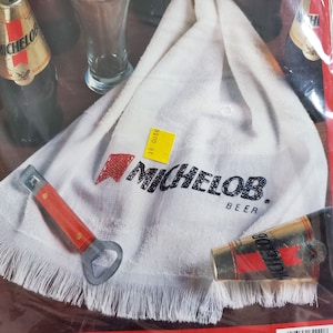 Nueva Vintage Bucilla Michelob Beer Bar Toalla Cross Stitch Kit Golf