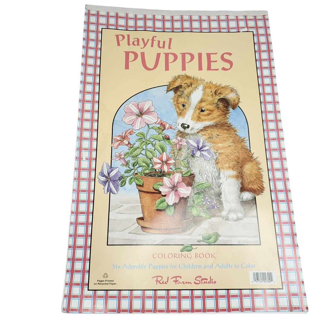 Red Farm Studio Playful Puppies Large Coloring Book Dogs Extra Etsy