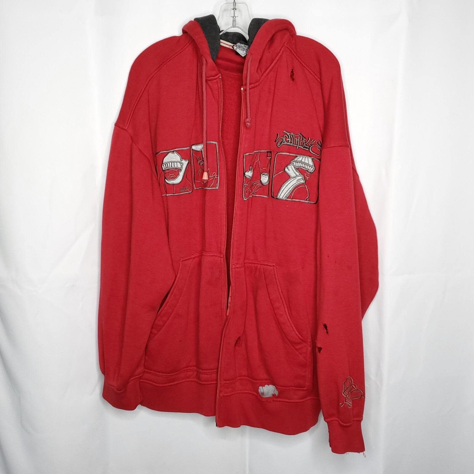 southpole サウスポール　ナイロン　スタジャン　レッド　赤　L Y2K southpole サウスポール ナイロン スタジャン レッド 赤 L Y2K