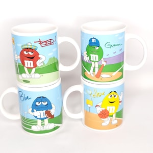 4 M&M Coffee Mugs Sports Golf Basketball Baseball Football 2002 Galerie