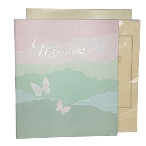 Vintage 80s Hallmark Scrapbook Photo Album Memories Butterflies +15 Refill Pages
