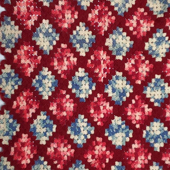 Neuf fait à la main crochet afghan lancer couverture carré
