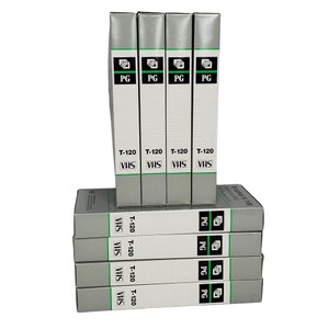 Set von 8 neuen Fujifilm Blank VHS Tapes T-120 PG Serie Professional Grade