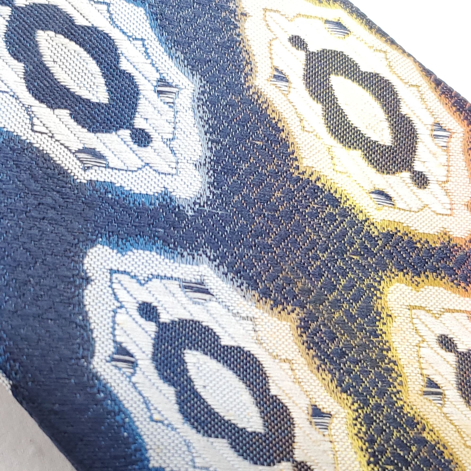 Vintage 70s Mens Wide Textured Necktie Ornate Marque Frames Ombre ...