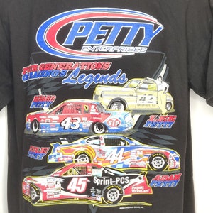NEW Vintage Petty Enterprises T Shirt Sz L Lee Richard Kyle Adam Petty 2000