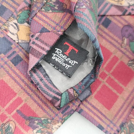 Robert Talbott Silk Tie Patchwork Plaid Ducks Bur… - image 5