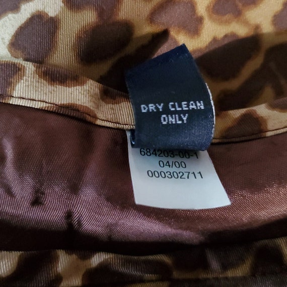 Vtg Y2K Gap Leopard Handkerchief Skirt 6 Silk Asy… - image 5
