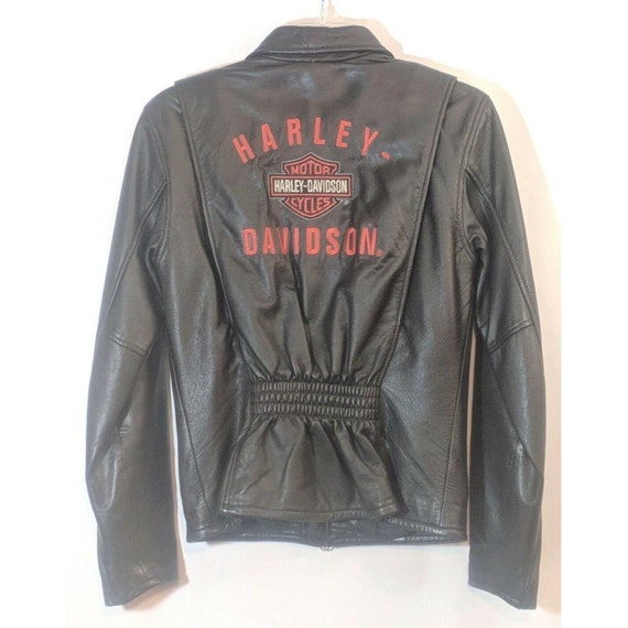 Harley Davidson Womens Leather Jacket Sz S Black … - image 1
