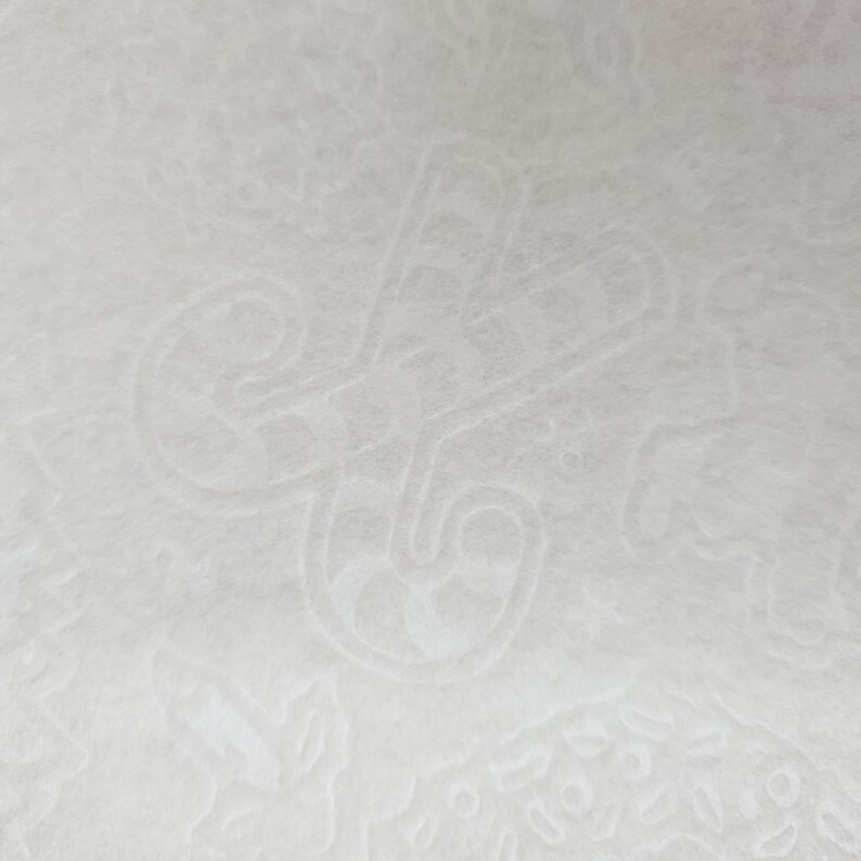 25 Christmas Cream Embossed Felt Sheets Bells Angels Sleigh Etsy