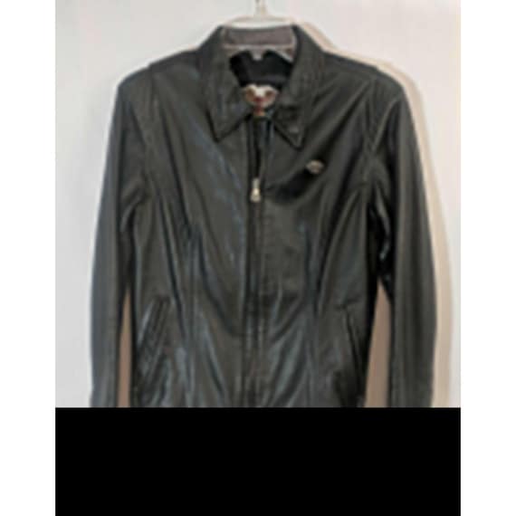 Harley Davidson Womens Leather Jacket Sz S Black … - image 2