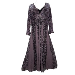 boho lace maxi dress with sleeves Monaco Long bohemian dress with lace and ruffles, 3/4 sleeves