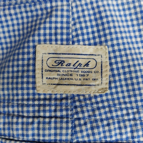 Vintage Ralph Lauren Shorts Sz 6 Blue White Check… - image 5