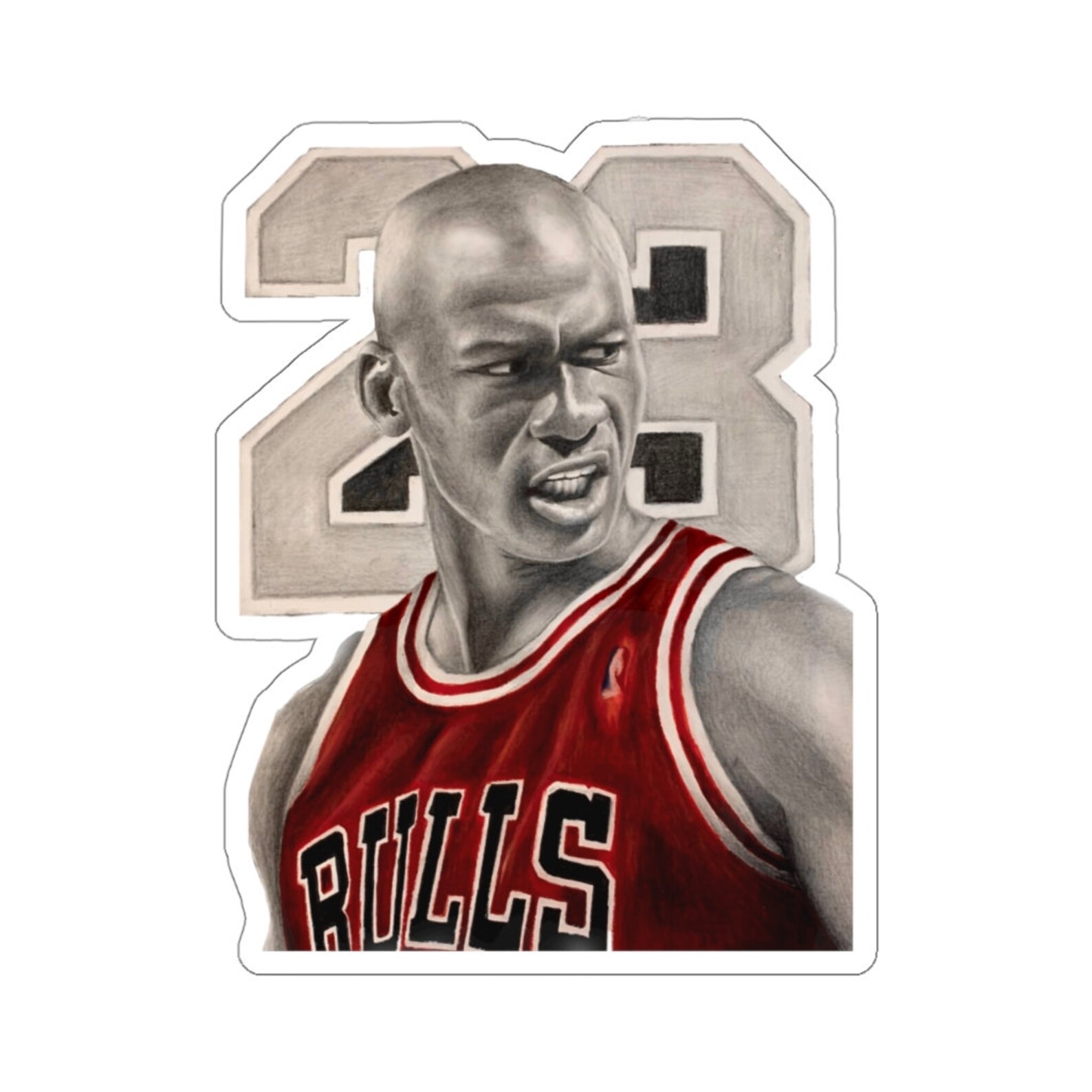 Michael Jordan Art Sticker Etsy