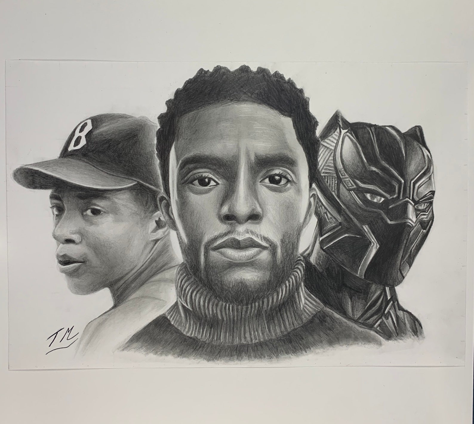 Chadwick Boseman Black Panther 16x10.5 | Etsy