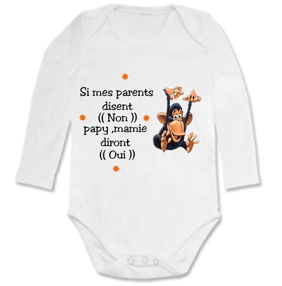 Planetee Body Bébé Louis Humour - Imprimé En France, Confortable Et Drôle