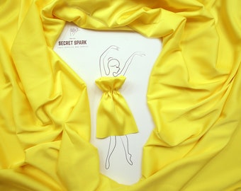 Yellow Flash soft silk satin for dresses,"Icon" premium yellow silk material for sewing, yellow silk fabric