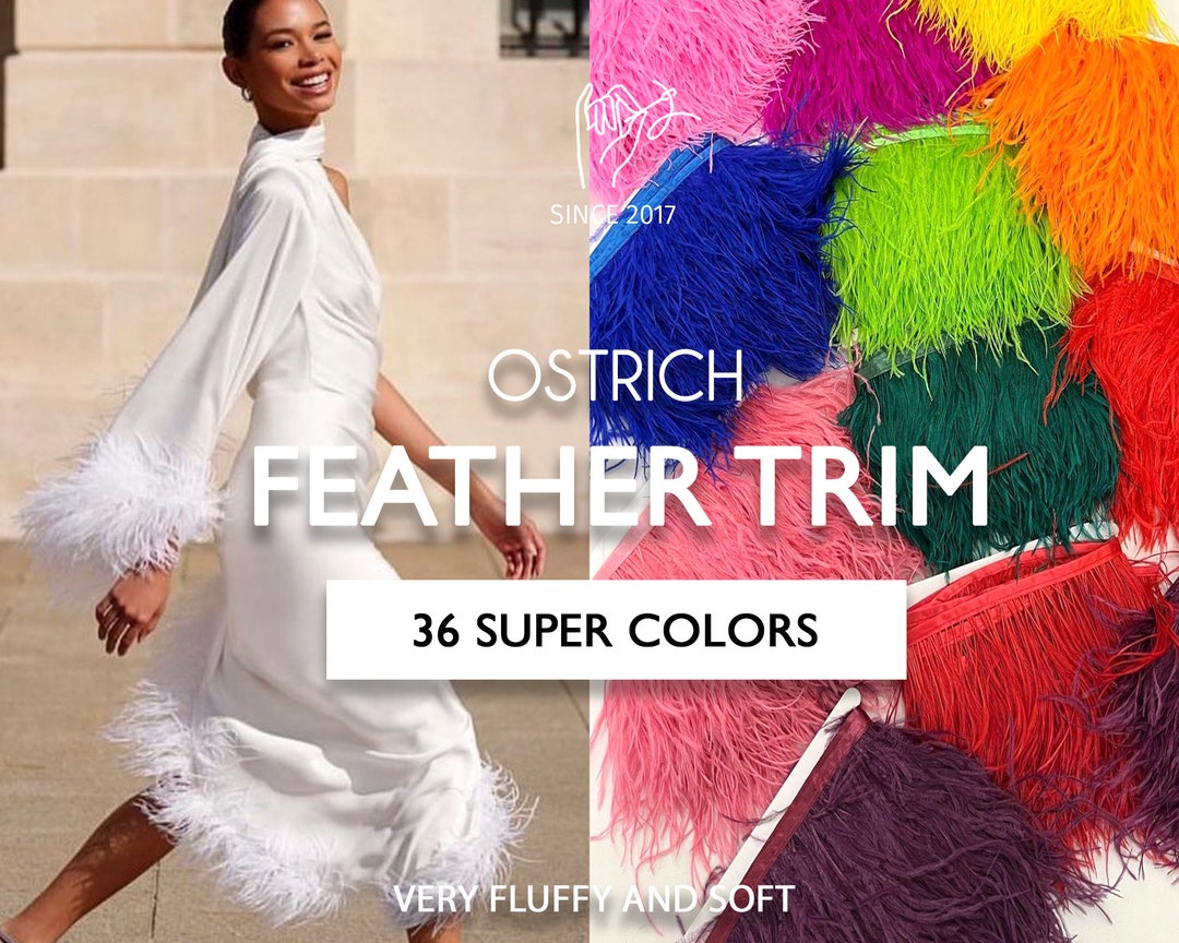 Ostrich Feather Trim, Super Airy and Quality Natural Feather Trimming