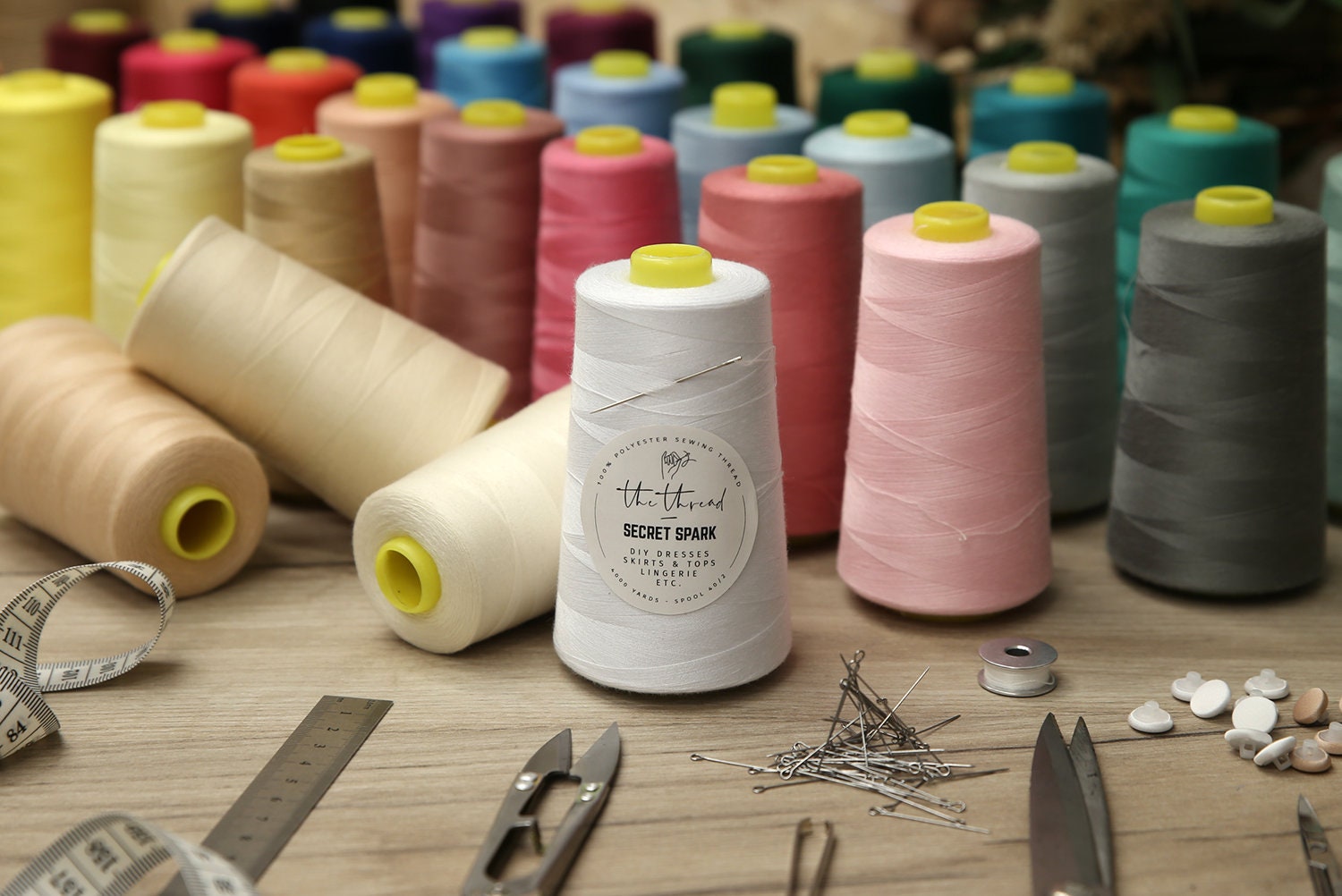 Polyester Serger Thread - Neon Yellow 823 - 2750 Yards