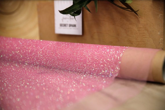 Sparkle Tulle Fabric, Hot Pink