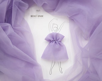 Lilac tulle fabric, "Muse" tutu fabric,   Lilac tulle mesh, tulle wholesale 3m width, Lilac tulle