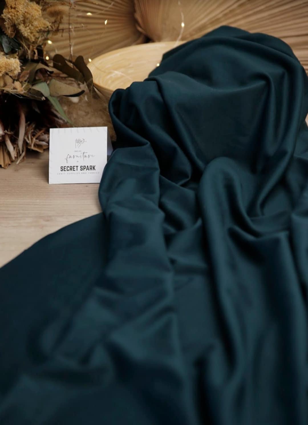 Bottle Jersey Knit Fabric by the Yard, Deep Green Jersey Fabric Wholesale, Stretch Organic