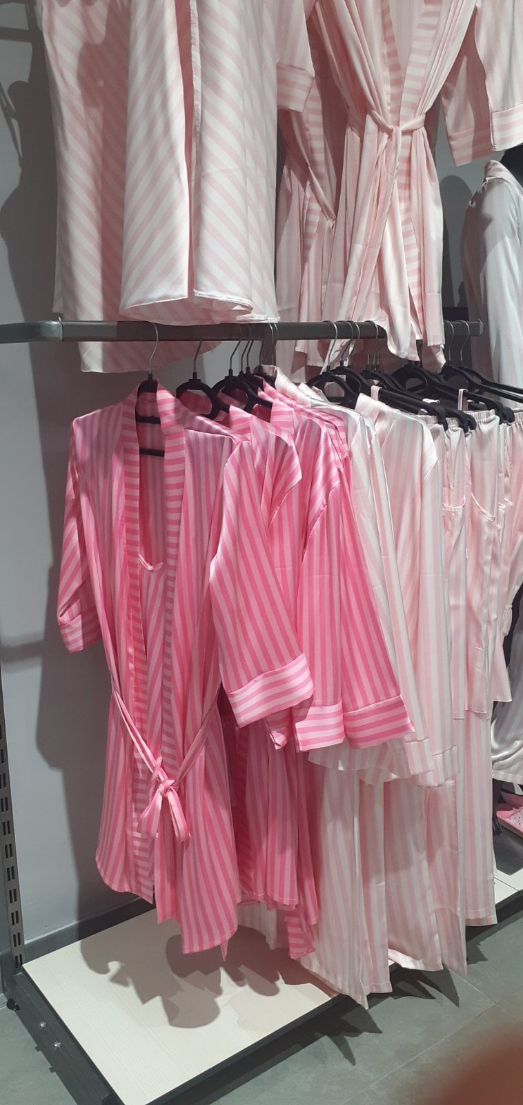 Trendy Soft Pink Stripes Printed Silk Satin icon Etsy