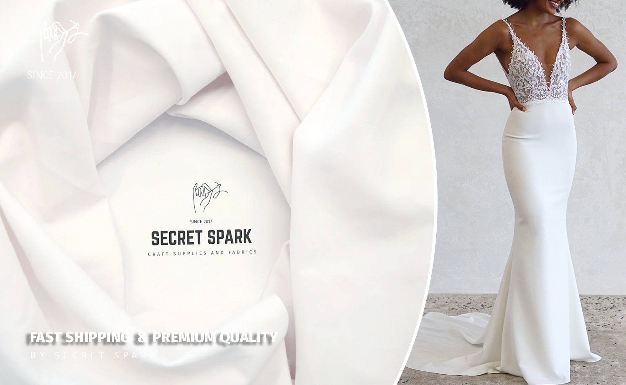 Tela crepe novia outlet