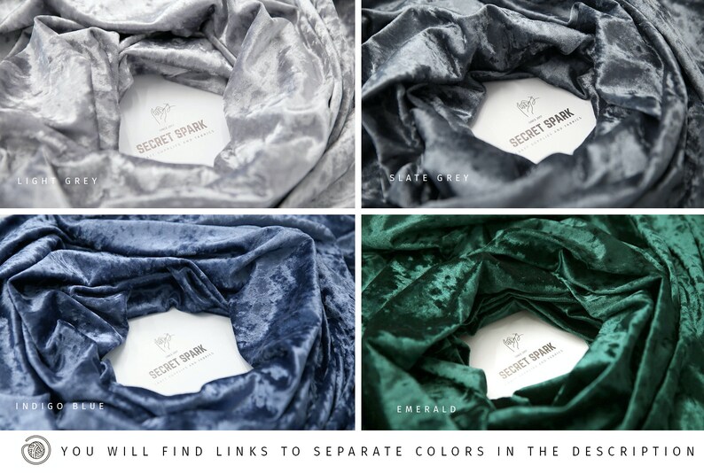 Crushed Velvet Upholstery Fabric by the Yard Crushed Velvet Etsy