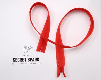 Red zipper, red YKK invisible, red zipper for dress, "The zipper" Secret Spark furniture