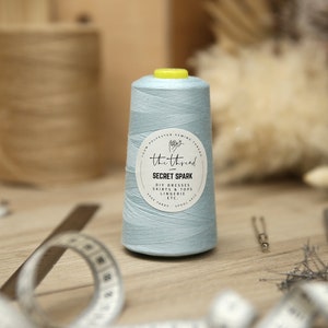 All-sew 40/2 Powder Blue Sewing Thread #277, 4000 Yards All Purpose Sewing Thread, Pale Dusty Blue Polyester Thread Spools For Sewing DIY