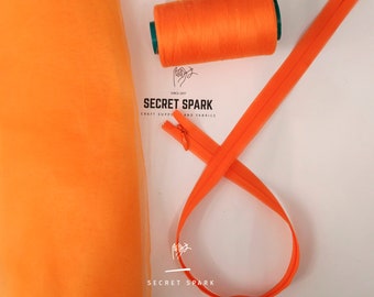 Orange premium YKK invisible zipper for sewing skirts dresses, "The zipper"
