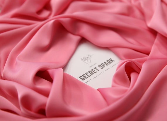 Bright Pink Matte Silk Satin for Dresses and for Lining,icon Pink