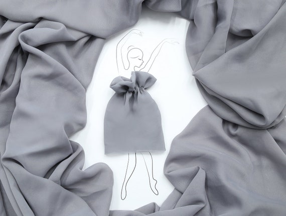 Light grey chiffon sale fabric