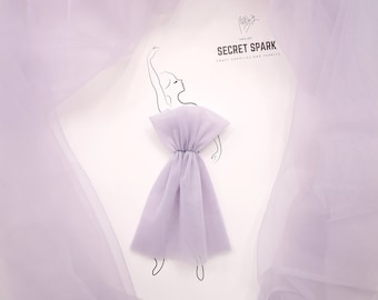 Bestseller "Light Lavender" tulle fabric by the yard, Lavender tulle material diy for skirt, dress, veil, tutu, airy & soft tulle fabric