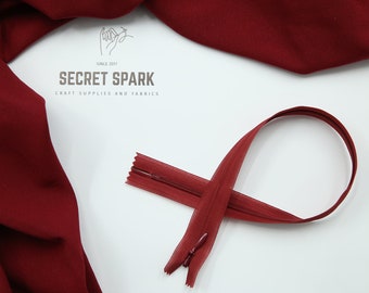 Wine ykk zipper, wine YKK invisible zipper, wine zipper for dress, "The zipper" Secret Spark furniture