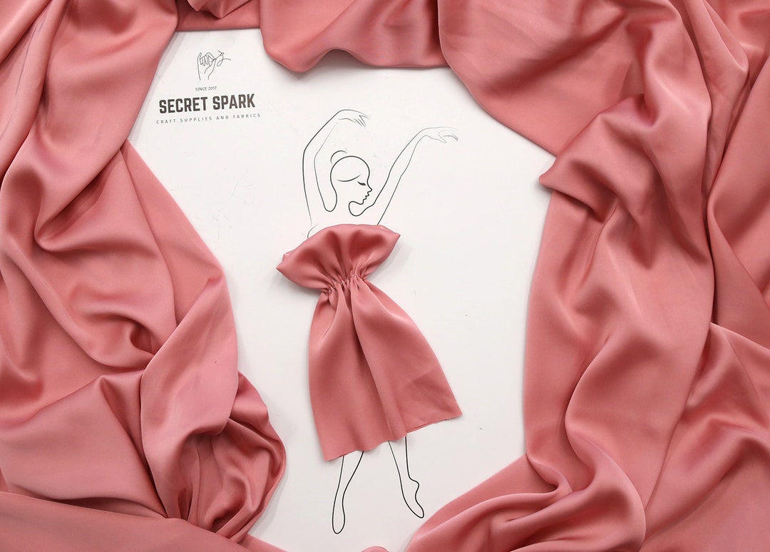 Pink Gardenia Soft Matte Silk Fabric by the Yard Soft Silk Etsy