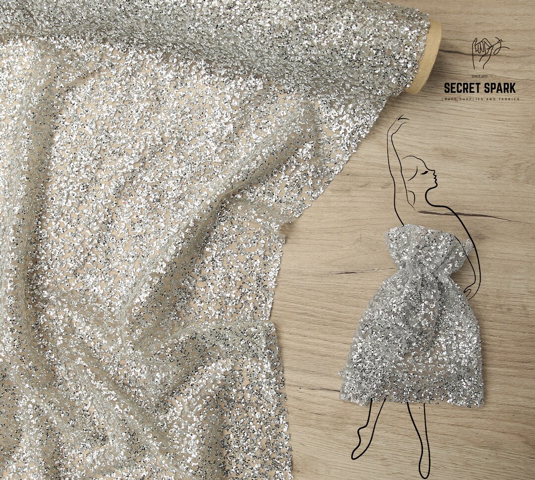 Plata sobre malla nude Universe tela de brillo - Etsy España Plata sobre malla nude Universe tela de brillo - Etsy España