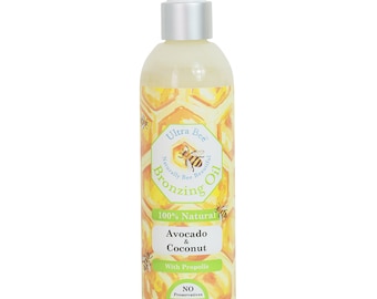 100% Natural Tanning Oil - Avocado & Organic Virgin Coconut Oil 250ml